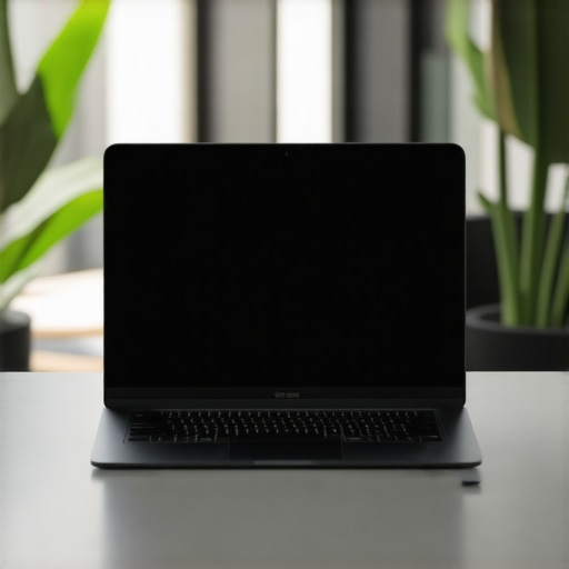 Sleek high-performance content creation laptop with advanced GPU and color-accurate display in workspace