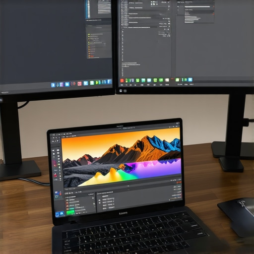 Next-Gen Creator Laptop Setup for 2025 Modern workspace with high-performance creator laptop and dual monitors