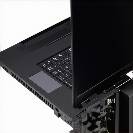 Close-up of a laptop's vapor chamber cooling system showing heat pipes and fans