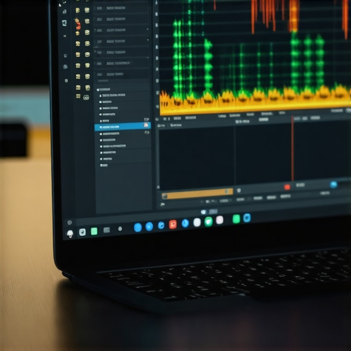 Creator laptop showing editing software with high-end specs