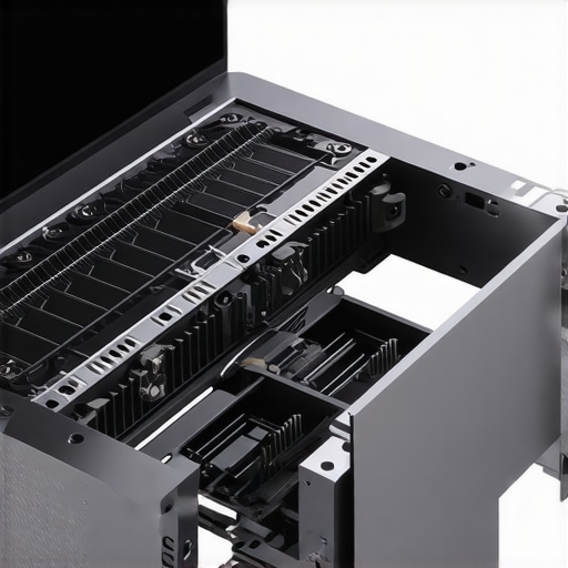 Detailed illustration of a laptop's internal cooling system featuring vapor chamber and liquid metal for silent operation