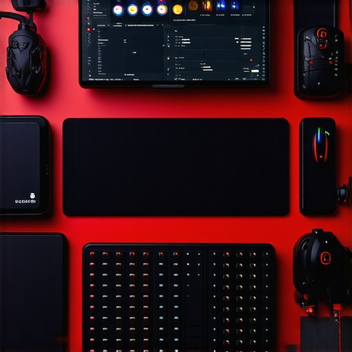 Optimized Creator Workspace for Long-Term Performance A creator's workspace with a laptop, cooling pad, and system monitoring tools.