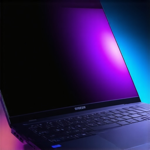 Close-up of a laptop's cooling vents and colorful display showing a 3D scene.