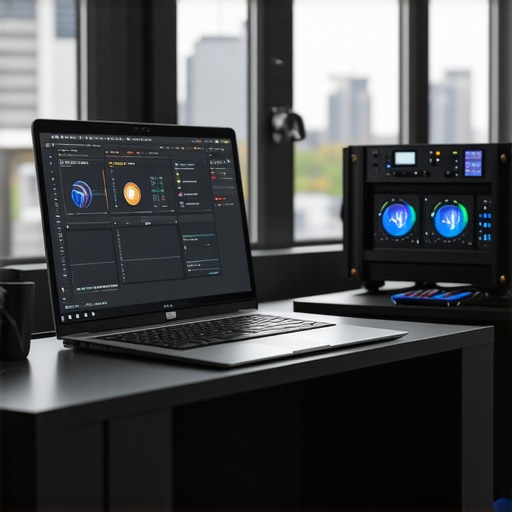 A workspace featuring a professional editing setup with tools for maintenance and longevity.