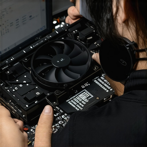 A laptop with a cooling pad and thermal paste applied for better cooling
