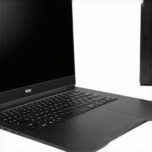 Optimized Creator Laptop Setup A modern creator laptop with multiple ports and cooling system, ready for streaming and editing