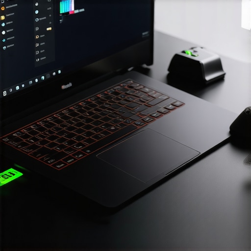 A workspace showing cooling accessories, external storage, and hardware monitoring tools used by creators and streamers