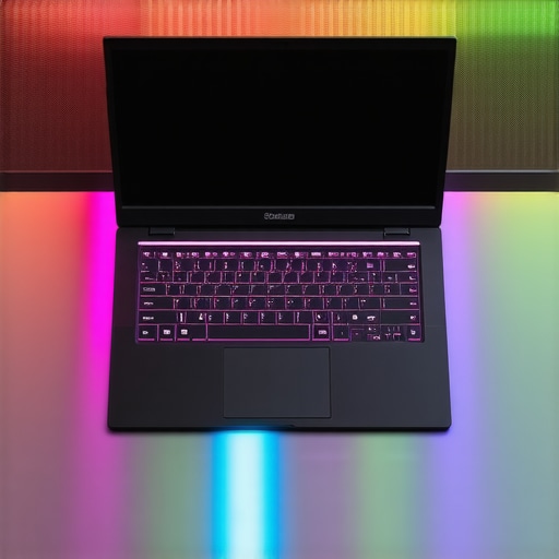 A gaming laptop with advanced cooling systems and RGB lighting, ideal for running Stable Diffusion