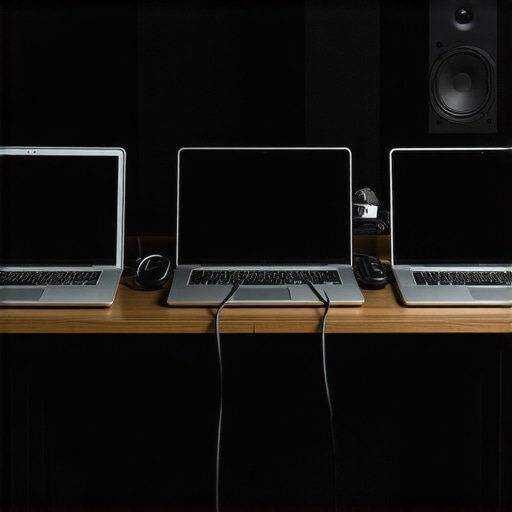 Stop the audio hiss: 3 laptops with isolated power for recording
