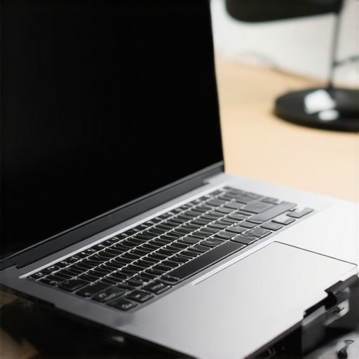 Laptop Cooling Setup for Heavy Rendering Laptop on cooling pad with airflow aiding heavy 3D rendering sessions.