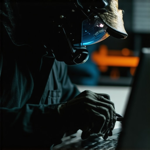 Laptop Maintenance with Thermals Monitoring Technician using thermal imaging to inspect laptop for overheating
