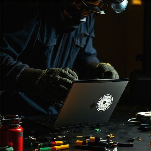 Laptop maintenance for creators Technician cleaning a laptop to improve airflow and performance.
