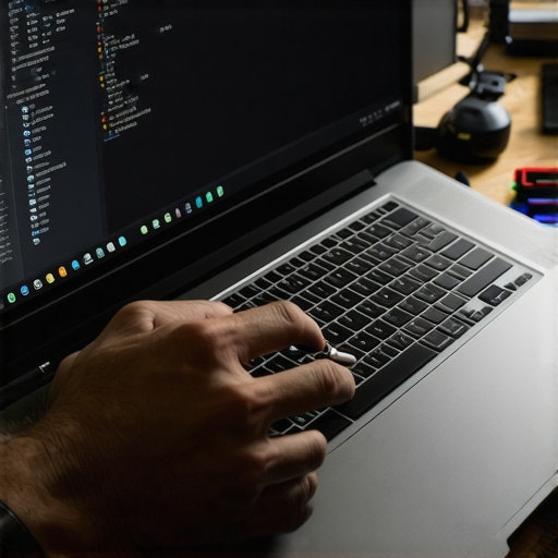 Maintaining Your Creator Laptop A creator professionally cleaning and inspecting their high-performance laptop to ensure optimal operation