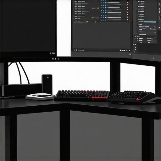 Monitoring Creator Laptop Health A workspace with software tools monitoring laptop performance and temperature