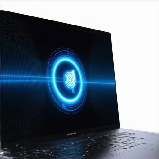 A creator laptop with visible cooling vents and active airflow in a studio environment