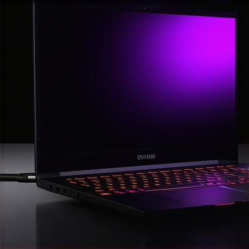 Close-up of a gaming laptop showcasing its high-end GPU and cooling system.