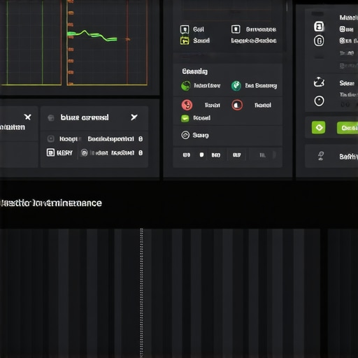 System Monitoring Tools for Creators A detailed view of a creator's workstation with system diagnostics on monitor, emphasizing maintenance.