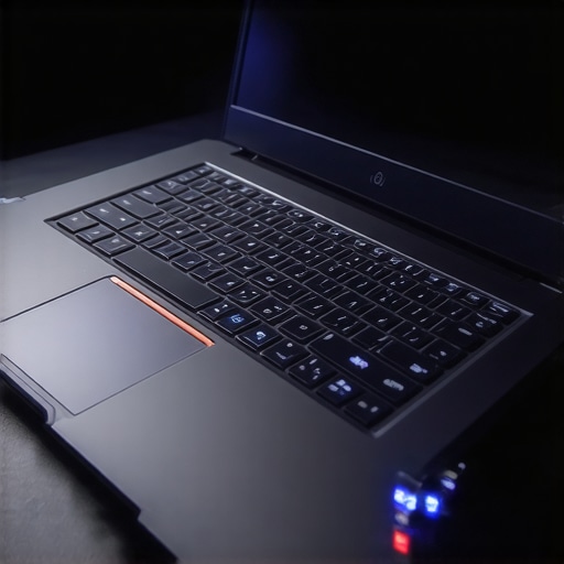 Laptop on cooling pad with active fans to manage heat during long rendering sessions