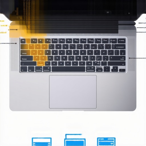 Essential Maintenance Tools for Creative Laptops Illustration showing maintenance tools and software screens for keeping a laptop in top condition.