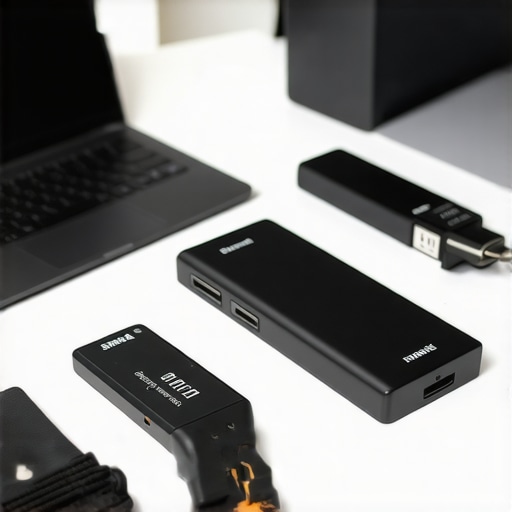 Essential Tools for Creative Work Maintenance Workspace with SSD, laptop, and maintenance tools for creators