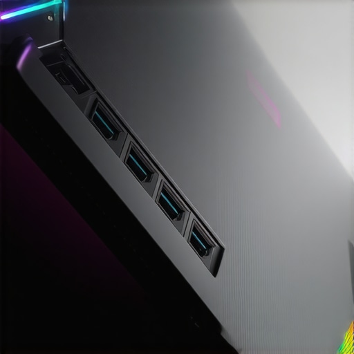 Laptop with advanced cooling vents and RGB lighting indicating thermal management