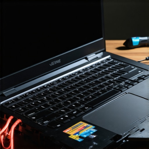 Laptop Maintenance in Action Technician cleaning a laptop's internal components to improve cooling and performance
