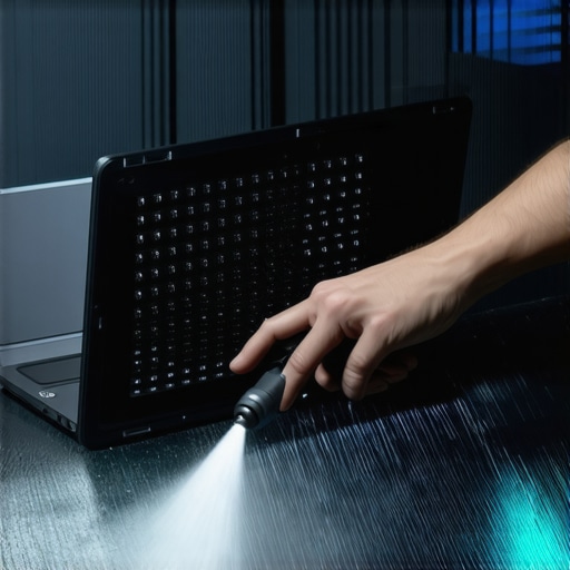 Maintaining Your Creator Laptop for Long-Term Performance Person cleaning laptop vents with compressed air to ensure optimal cooling.