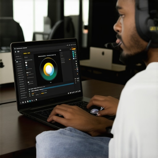 Monitoring Creator Tools for Longevity A creator reviewing hardware monitoring stats on their laptop screen to ensure optimal performance.