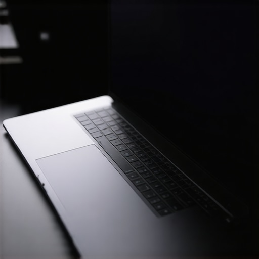 Optimized Creator Laptop Setup A creator's workspace featuring a high-performance laptop with cooling pads and software optimization tools.