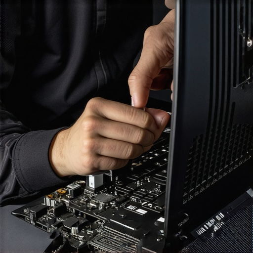Routine Maintenance for Creator Laptops Technician performing internal hardware check on a creator laptop to ensure cooling and performance stability.