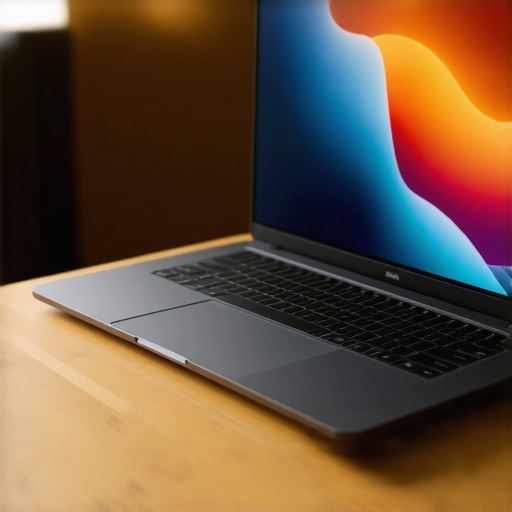 A professional laptop screen showing the difference between standard and color-calibrated displays for video editing.