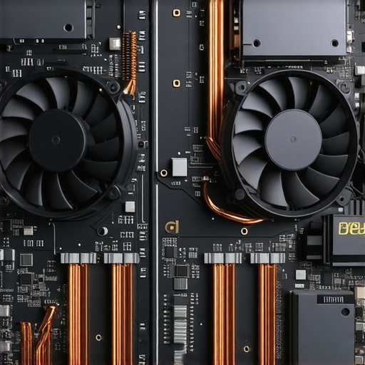Internal view of laptop heat pipes and fans for VR streaming thermal management
