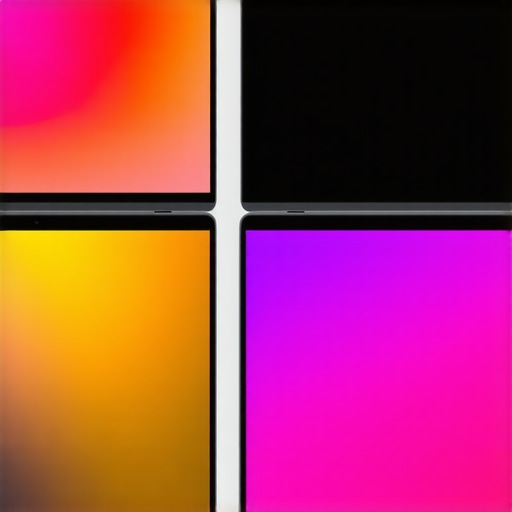 8-bit vs 10-bit Color Banding Comparison Comparison of color banding on 8-bit versus 10-bit laptop displays for professional design.