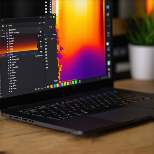 Close up of a creator laptop showing thermal management and professional ports.