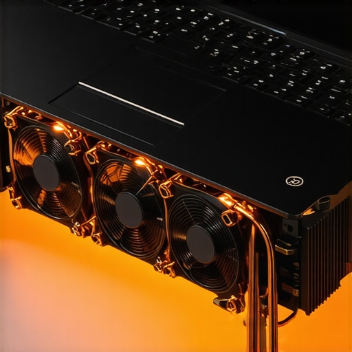 Advanced Laptop Thermal Management System Internal cooling fans and copper heat pipes of a high-end design laptop