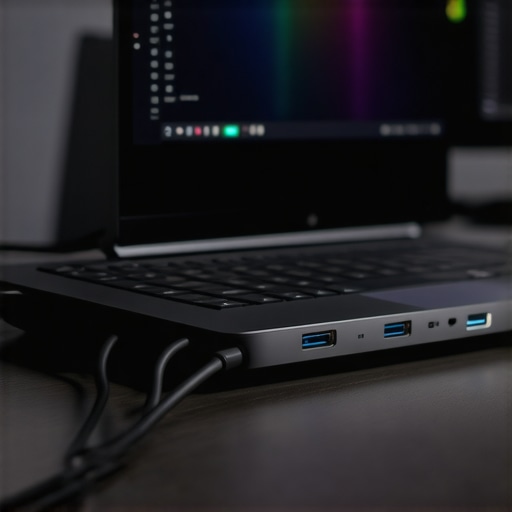 Premium active cables connected to a creator laptop for multi monitor stability