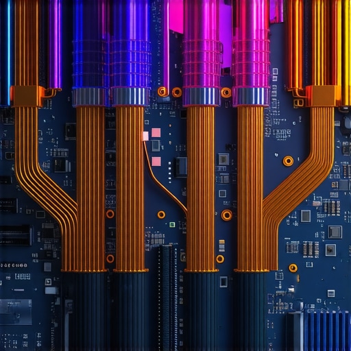 High-performance laptop cooling system with heat pipes and fans.