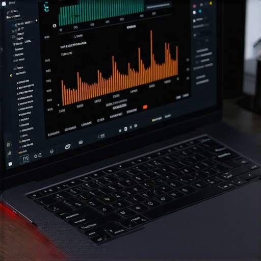 Analyzing Laptop Thermal Throttling during Video Streaming A laptop screen showing performance metrics and thermal warnings while streaming high-quality video.