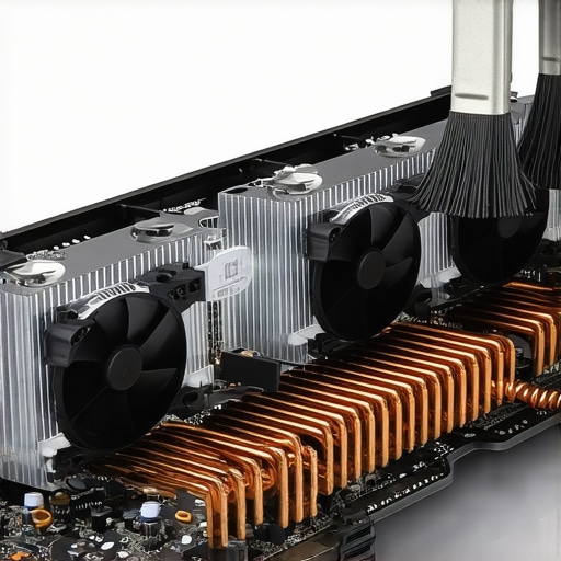 Cleaning Laptop Cooling Systems Close up of professional laptop internal fans and heat pipes being maintained