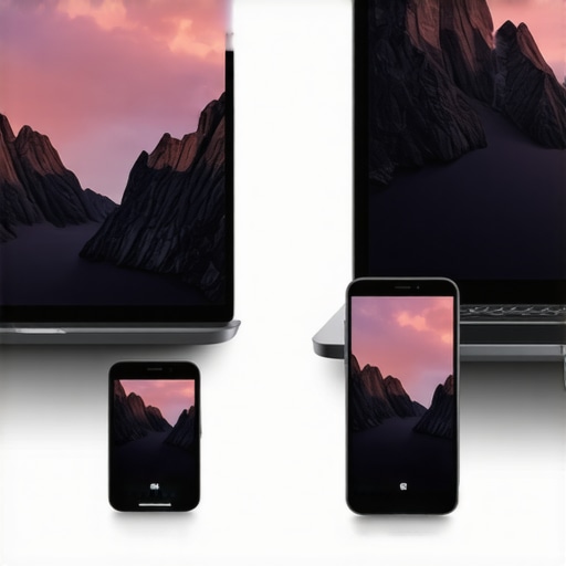 A laptop and smartphone showing different color profiles of the same artwork to illustrate color accuracy issues.