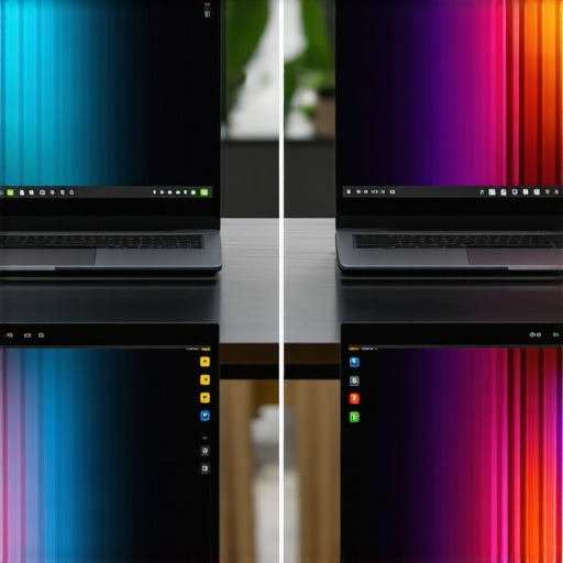 Color Accuracy Comparison for Creators Comparison between gaming laptop screen and professional creator display color accuracy