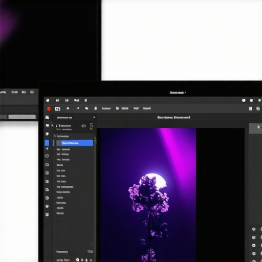 Comparing Professional vs Consumer Display Color Accuracy A side-by-side comparison of a color-accurate design laptop screen versus a standard consumer laptop screen.