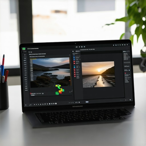 Comparing system stability in professional creative workflows A professional laptop screen displaying an editing software crash alongside a stable system with studio drivers