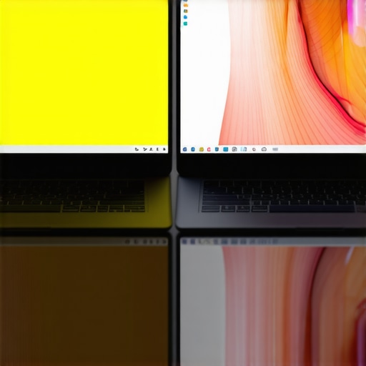 Correcting Screen Color Tint Comparison of a yellow-tinted laptop screen versus a calibrated color-accurate display.