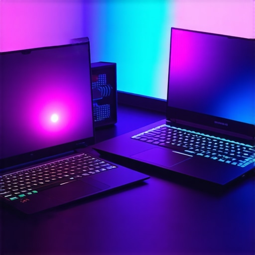 Comparing a professional editing laptop with a standard gaming laptop for content creation.