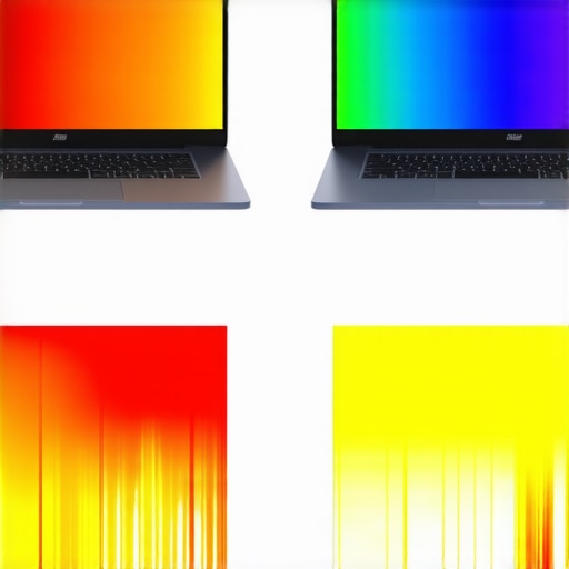 Creator vs Gaming Laptop Thermal Map Comparison A detailed comparison of thermal heat distribution between a gaming laptop and a creator workstation during a video export.