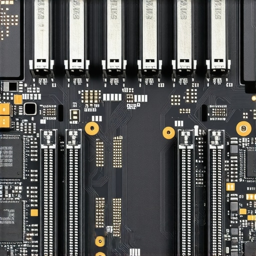 Detailed Hardware Architecture of a Professional Laptop Close-up of laptop internal components focusing on storage and memory slots