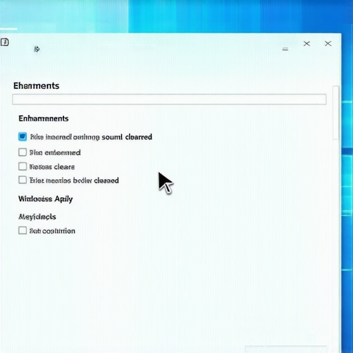 Disabling Windows Audio Enhancements Screenshot showing how to turn off audio enhancements in Windows settings to fix robot voice.