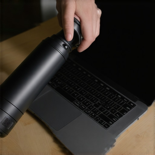 Essential Laptop Maintenance for Content Creators Cleaning creator laptop vents with compressed air to prevent thermal throttling