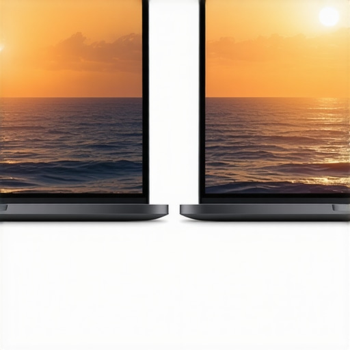Glossy vs Matte Screen Comparison for Photo Editing A demonstration showing how a matte screen diffuses light compared to a reflective glossy screen for professional creators.